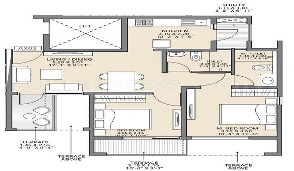 Featured image of Arvind Lakeview 2.5 BHK Apartment Floor Plan